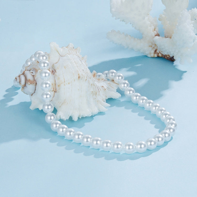 S925 Sterling Silver Platinum-Plated Pearl Necklace